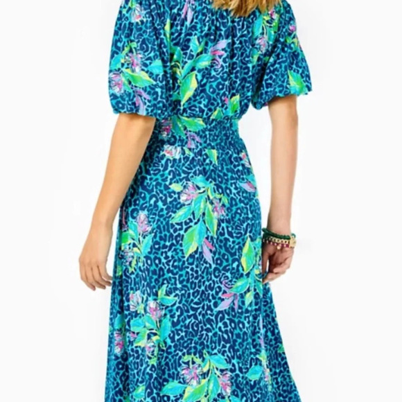 Lilly Pulitzer Camille Dress Formentera Turquoise Hot On the Spot 16799 - Picture 2 of 11